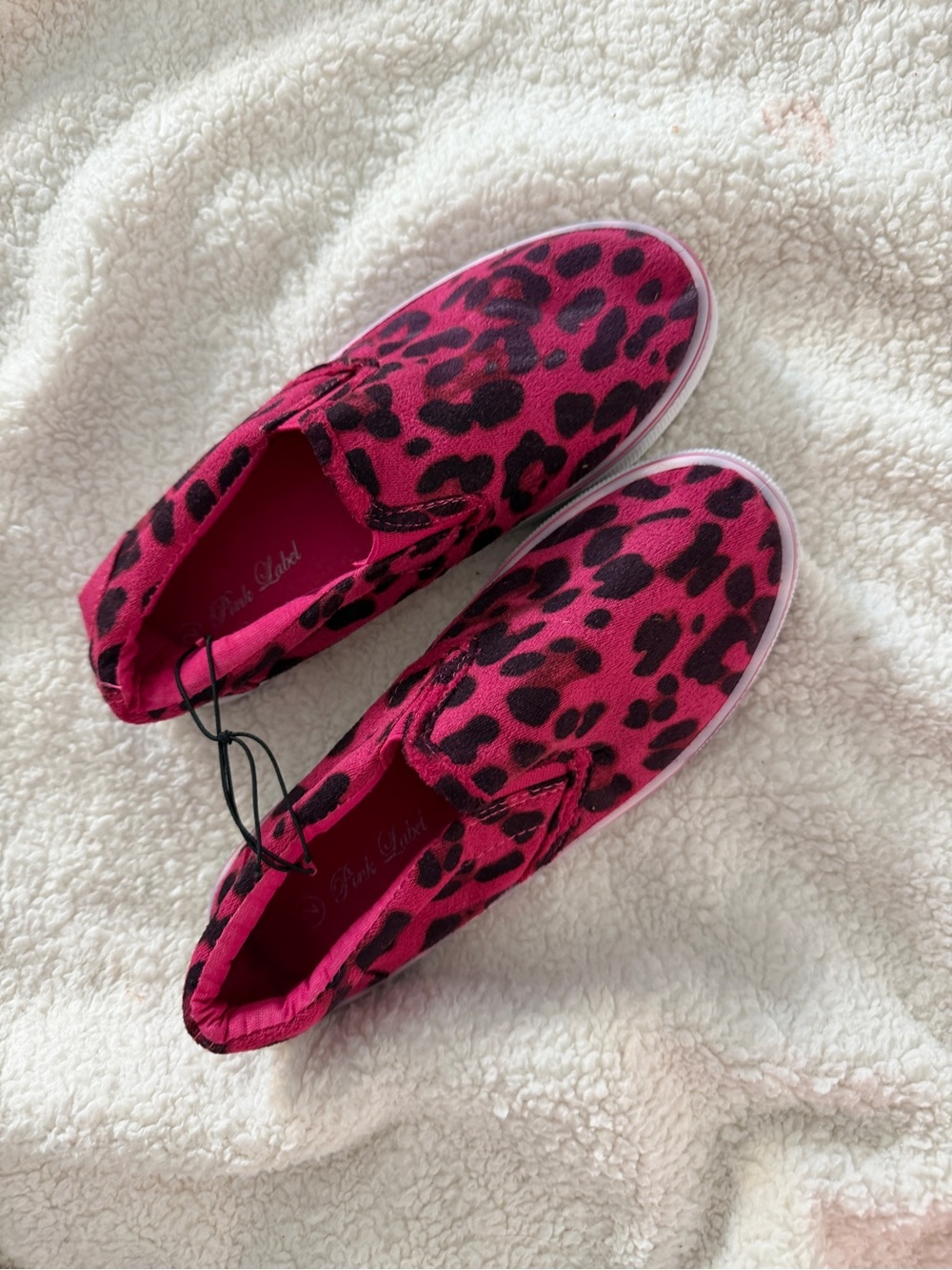 Kids Slip-On Sneakers in Hot Pink Leopard Print